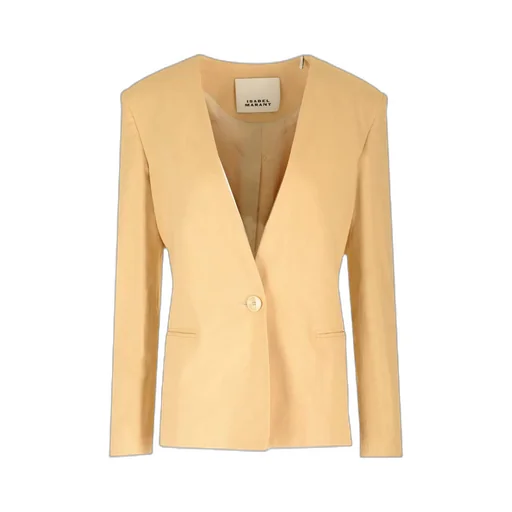 Single Breasted Collarless Blazer