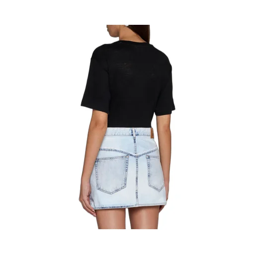 Narjis High Waist Denim Mini Skirt