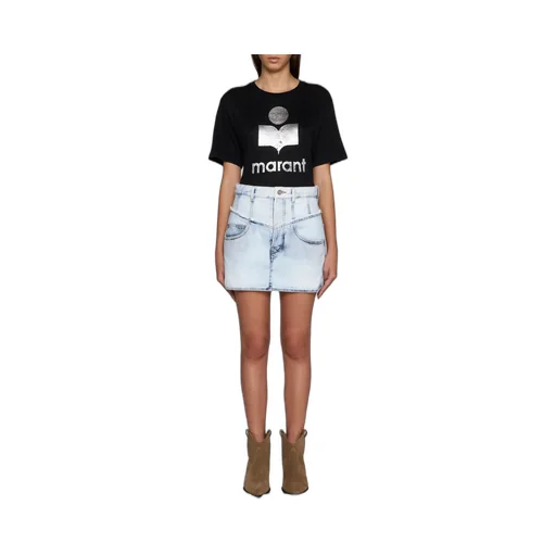 Narjis High Waist Denim Mini Skirt