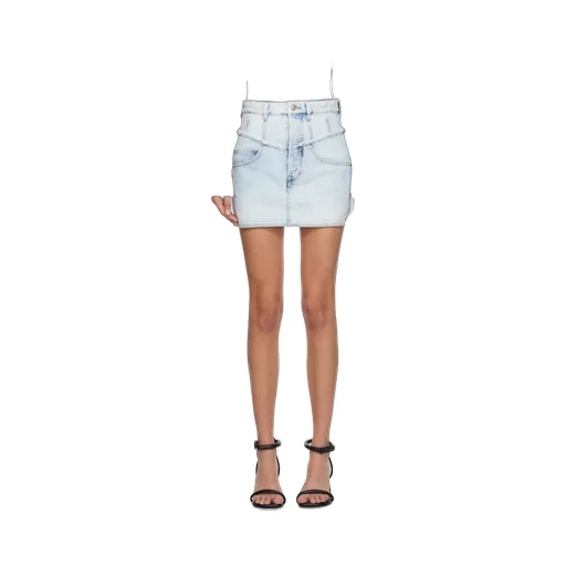 Narjis High Waist Denim Mini Skirt