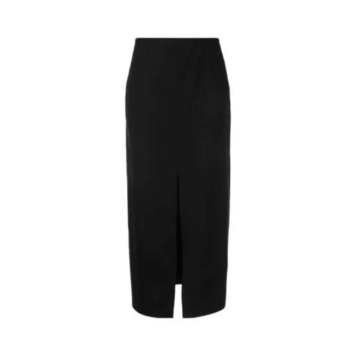Cady Front Slit Midi Skirt