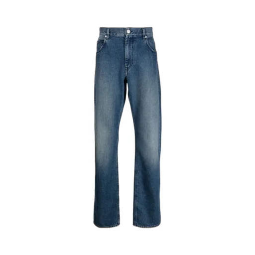 Logo-Patch Straight-Leg Jeans
