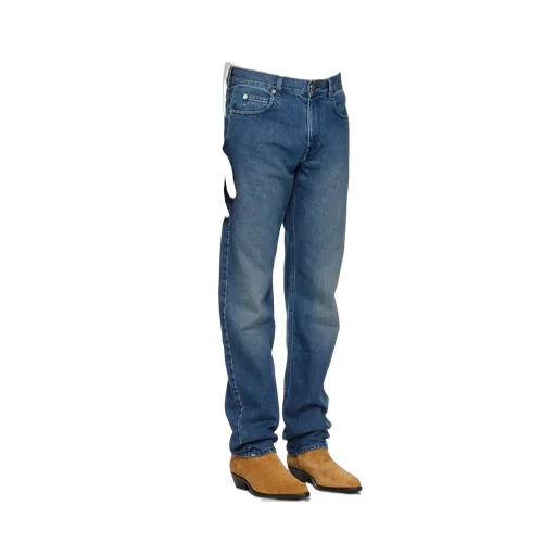 Logo-Patch Straight-Leg Jeans