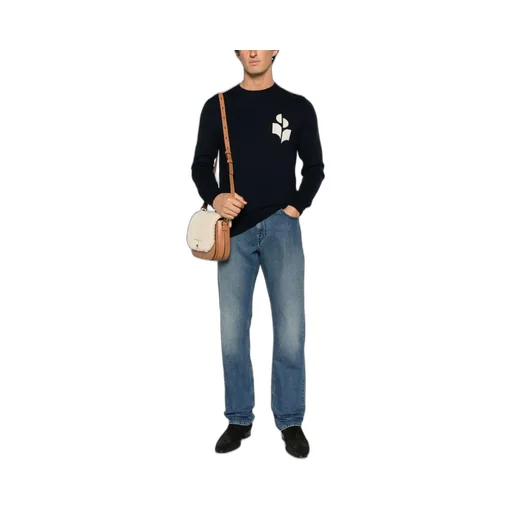 Logo-Patch Straight-Leg Jeans