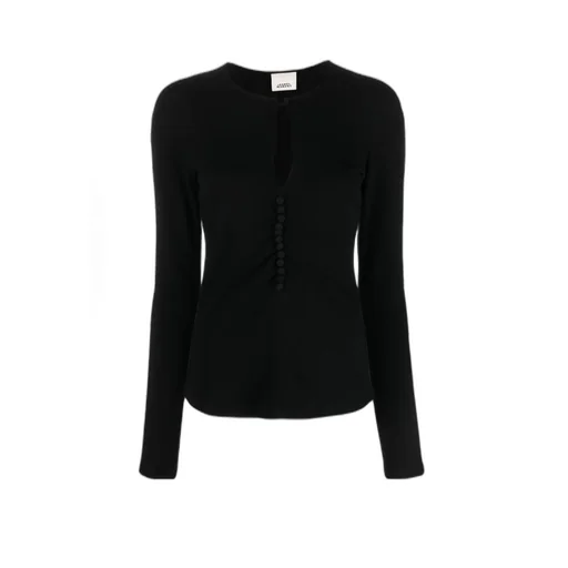 Long-Sleeved Round-Neck Top