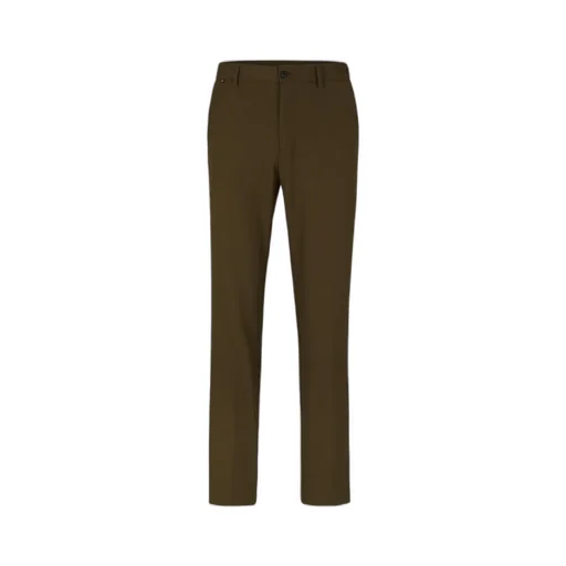 Stretch Fabric Unpleated Casual Pants