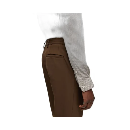 Stretch Fabric Unpleated Casual Pants