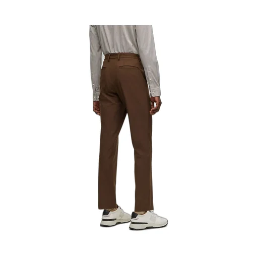 Stretch Fabric Unpleated Casual Pants