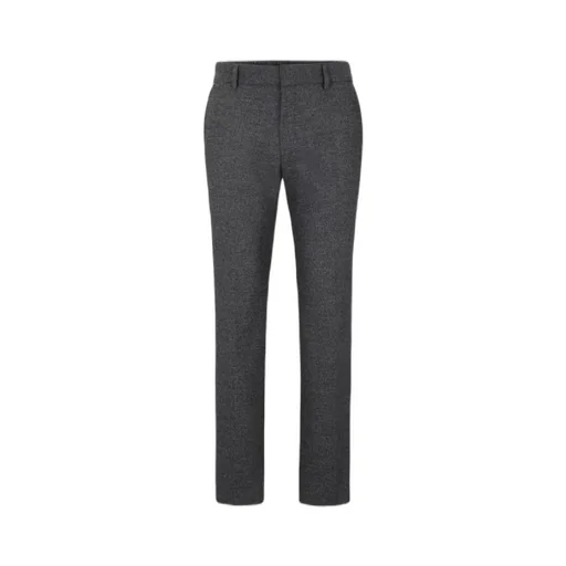 Logo-Tag Contrast-Trim Tapered Trousers