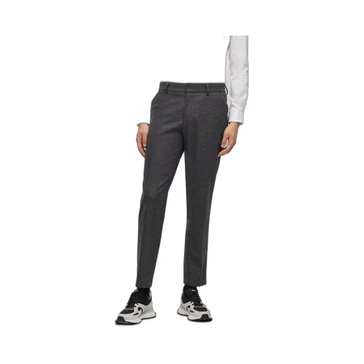 Logo-Tag Contrast-Trim Tapered Trousers