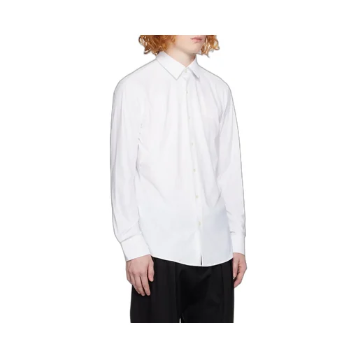 Curved Hem Button-Up Shirt