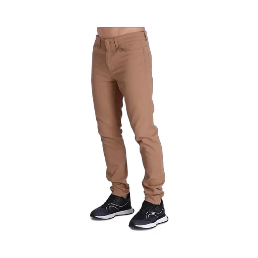 Cotton-Stretch Tapered-Leg Trousers