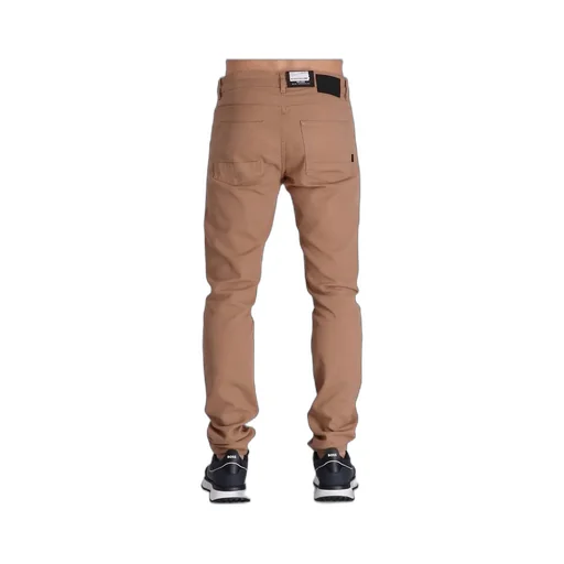 Cotton-Stretch Tapered-Leg Trousers
