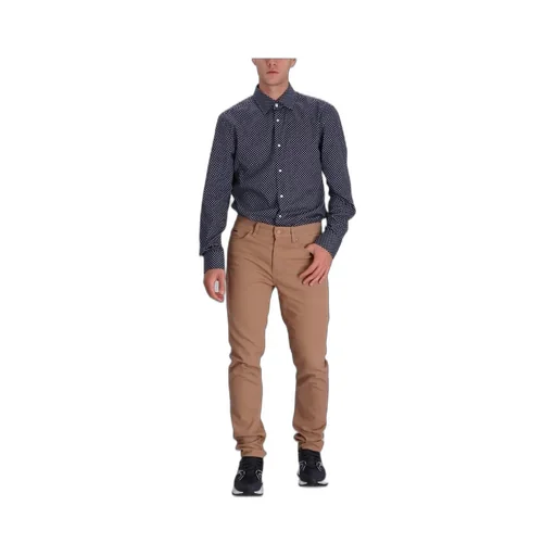 Cotton-Stretch Tapered-Leg Trousers
