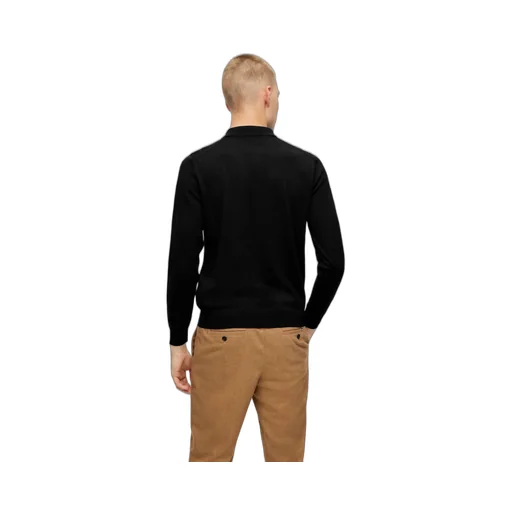 Logo Embroidered Long-Sleeved Polo Shirt