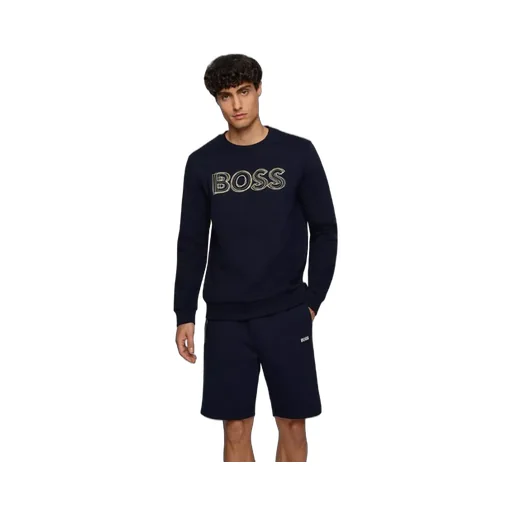 Layered Logo Embroidered Sweatshirt