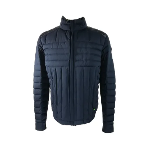 Quilted Down Jacket With Vertical Collar
