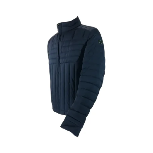 Quilted Down Jacket With Vertical Collar