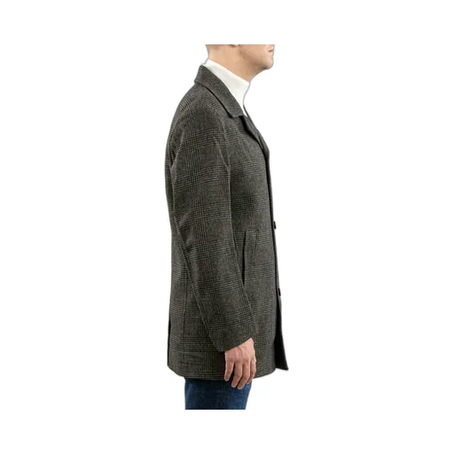 Plaid Long-Sleeved Coat