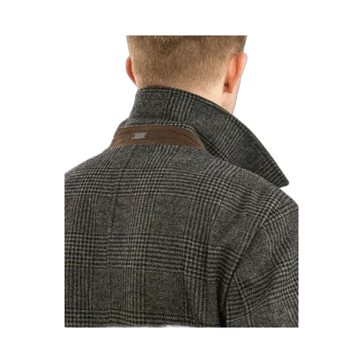 Plaid Long-Sleeved Coat