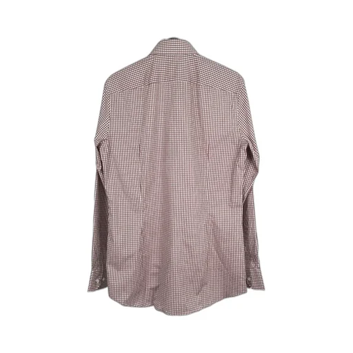Long-Sleeved Shirt With Small Plaid Pattern