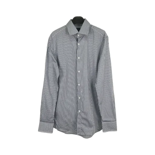 Long-Sleeved Small Plaid Shirt