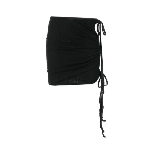 Asymmetric Cut-Out Strap-Detail Skirt