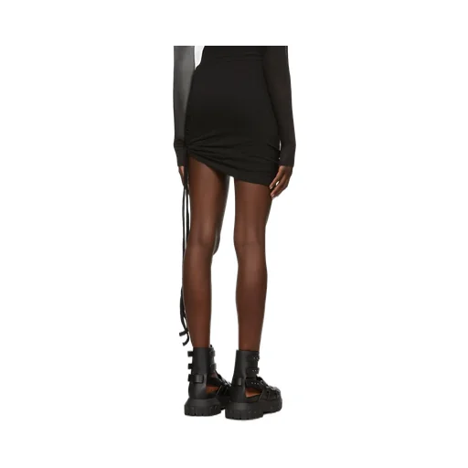 Asymmetric Cut-Out Strap-Detail Skirt