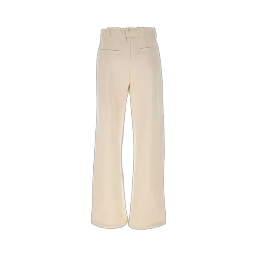 Elasticated Waistband Wide-Leg Trousers
