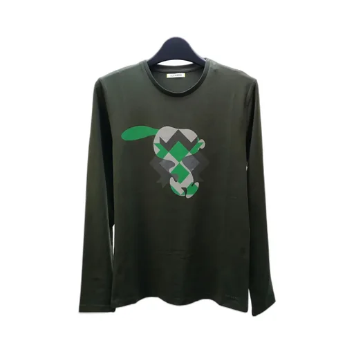 Round Collar And Long-Sleeved T-Shirt