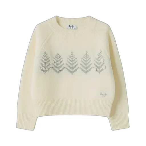 Tree-Intarsia Knitted Jumper