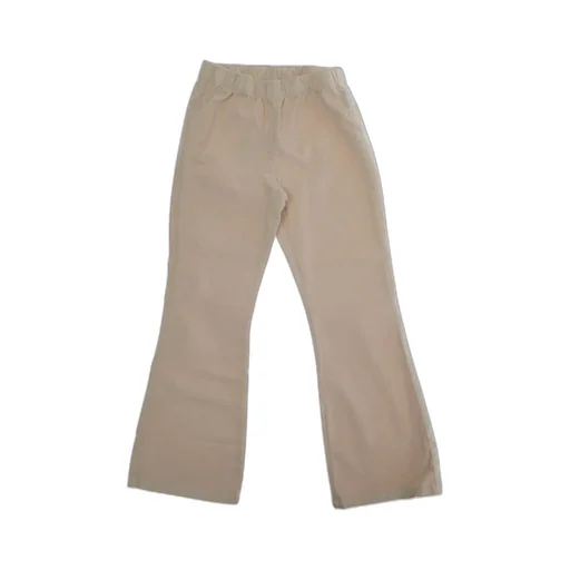 Elasticated-Waist Flared Trousers
