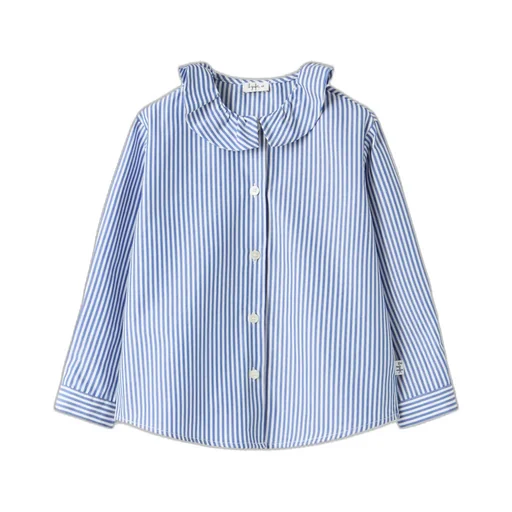 Ruffle Striped Shirt