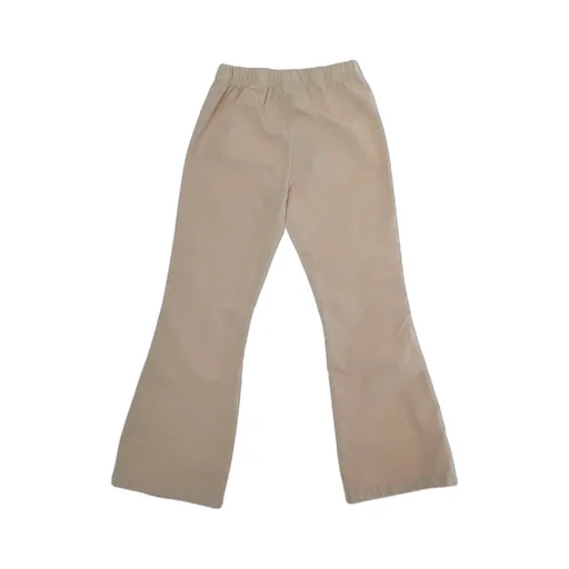 Elasticated-Waist Flared Trousers