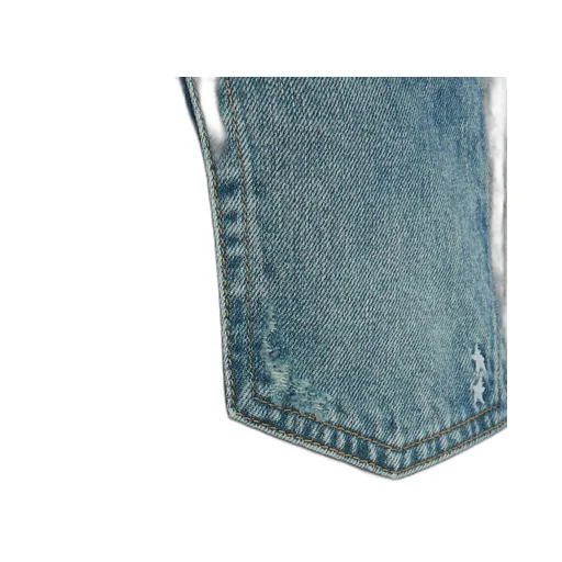 Denim Trousers With Belt Loops