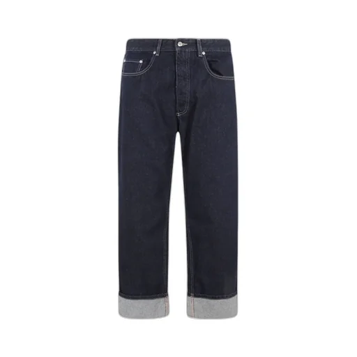 Denim Trousers With Belt Loops