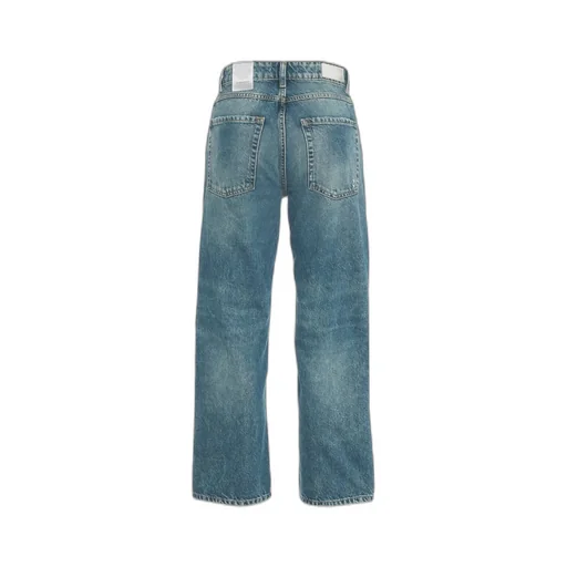 Denim Trousers With Belt Loops