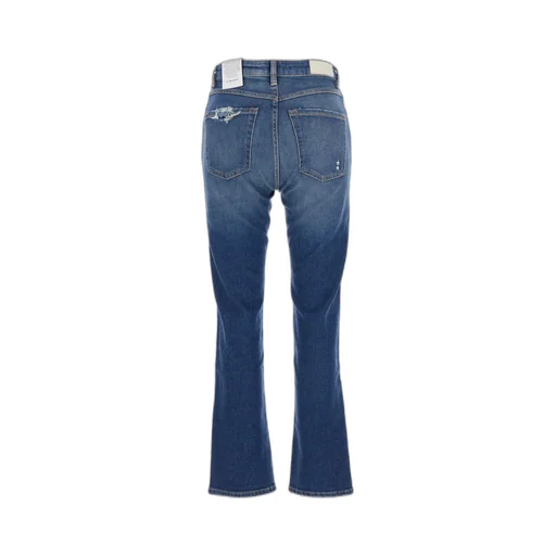 Flared Jeans With Rear Logo Patch