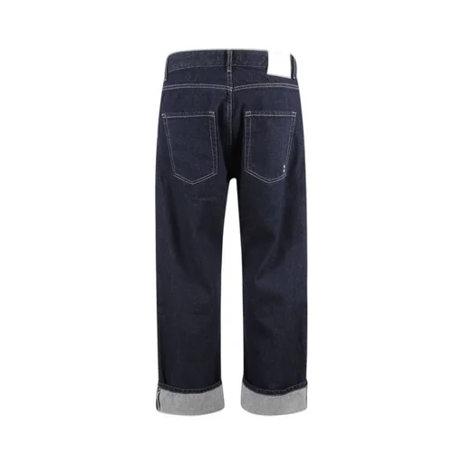 Denim Trousers With Belt Loops