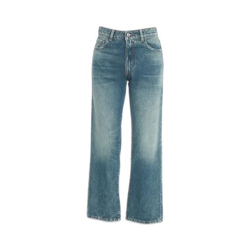 Denim Trousers With Belt Loops