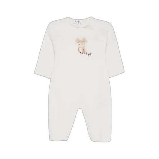 Owl-Motif Buttoned Romper