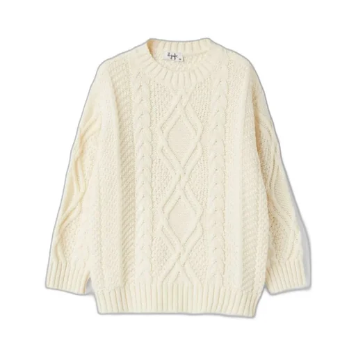 Cable-Knit Crewneck Jumper