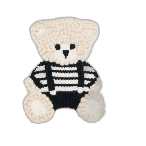Bear Embroidered Crewneck Romper