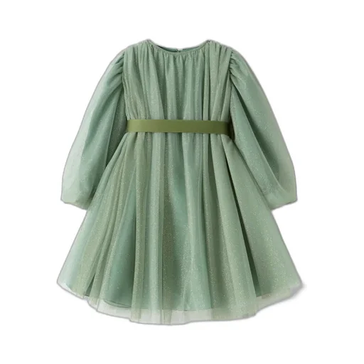 Long-Sleeved Crewneck Dress