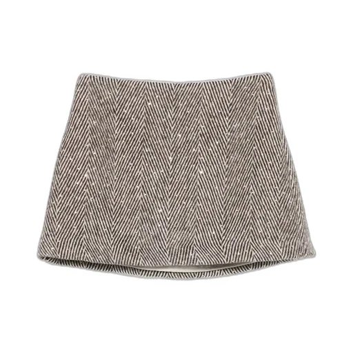 Herringbone-Pattern Skirt