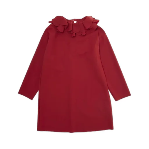 Layered Ruffled Straight Hem Dress