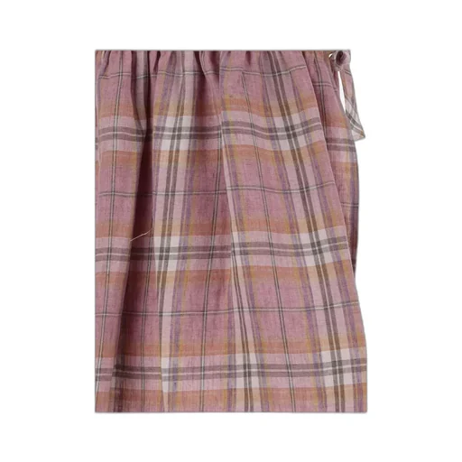 Plaid-Check Linen Dress