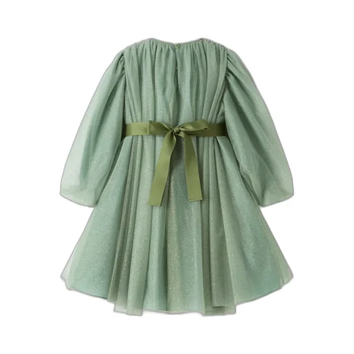 Long-Sleeved Crewneck Dress