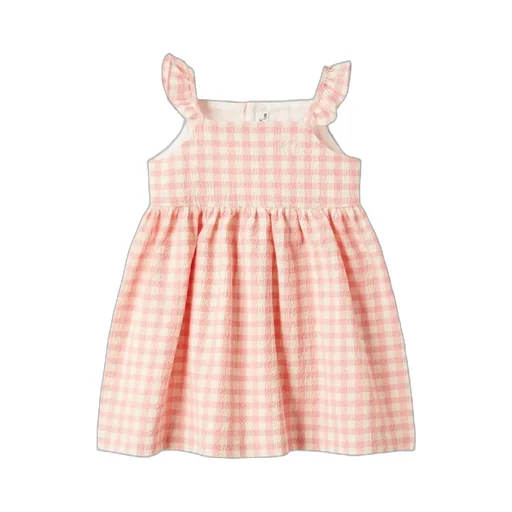 Gingham Ruffled Dress