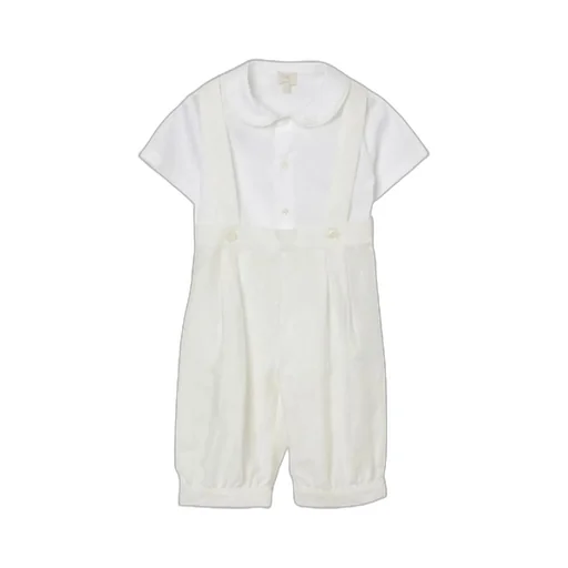 Rounded-Collar Trousers Set